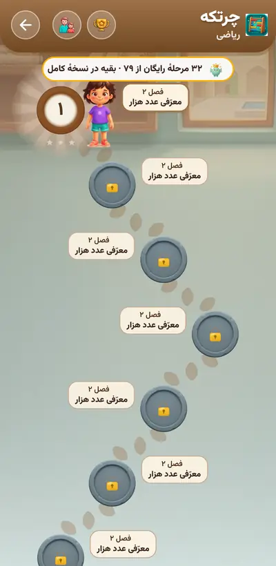 اسکرین‌شات چرتکه — ۲۱۱ مرحله