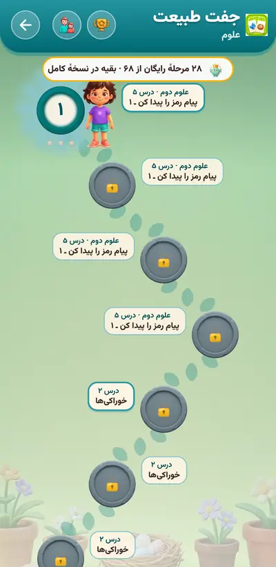 اسکرین‌شات جفت طبیعت — ۳۹۲ مرحله
