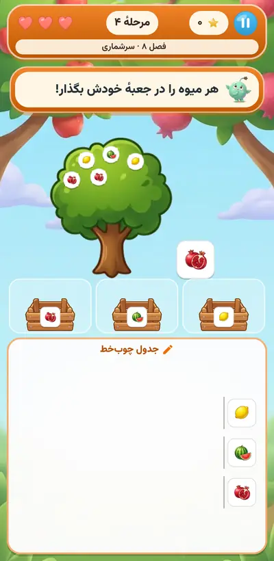 اسکرین‌شات بازی باغ نمودار