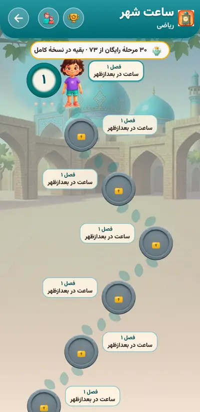 اسکرین‌شات ساعت شهر — ۲۱۱ مرحله