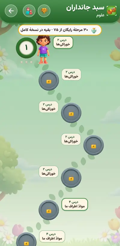 اسکرین‌شات سبد جانداران — ۴۲۵ مرحله