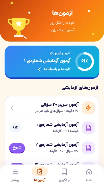 آزمونهای آزمایشی تیزهوش